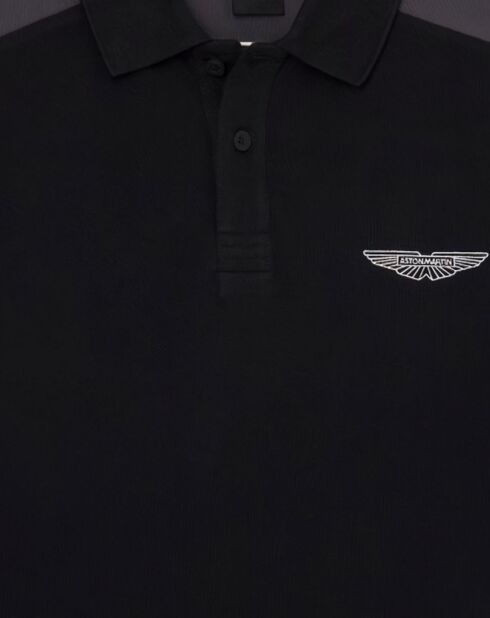 Polo Regular Fit Aston Martin Racing Colorblok noir/gris