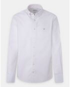 Chemise Slim Fit Oxford  blanche