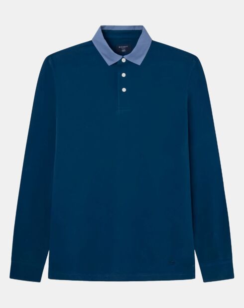 Polo Regular Fit manches longues bleu