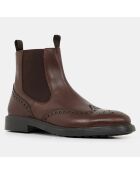 Chelsea boots en Cuir Tiberio cognac