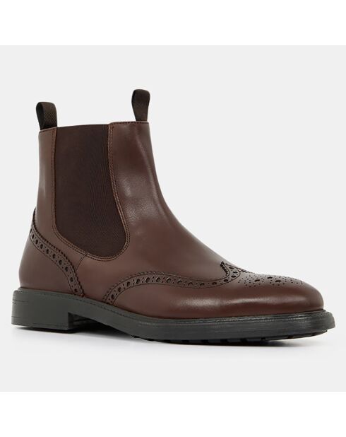 Chelsea boots en Cuir Tiberio cognac