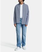 Chemise Regular Fit Vichy à mini carreaux bleue