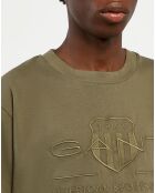 T-Shirt manches courtes Uni Blaosn Brodé T/T kaki