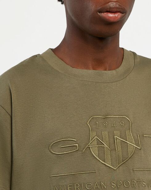 T-Shirt manches courtes Uni Blaosn Brodé T/T kaki