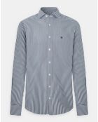 Chemise Slim Fit à rayures vert/blanc