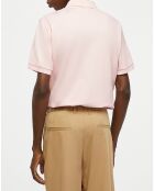 Polo Regular Fit manches courtes uni piqué rose clair