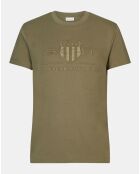 T-Shirt manches courtes Uni Blaosn Brodé T/T kaki