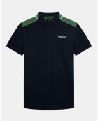 Polo Regular Fit Aston Martin Racing Colorblok bleu foncé/vert