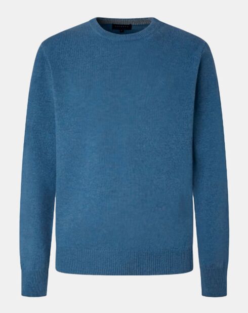 Pull 100% Laine d'agneau col rond  bleu ciel