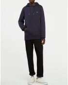 Sweat Hood uni bleu foncé