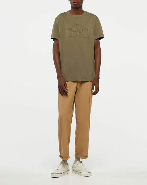 T-Shirt manches courtes Uni Blaosn Brodé T/T kaki