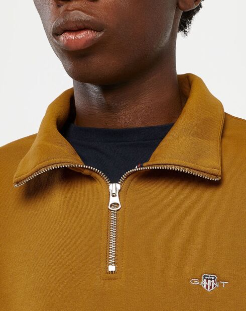 Sweat 1/2 Zip uni camel
