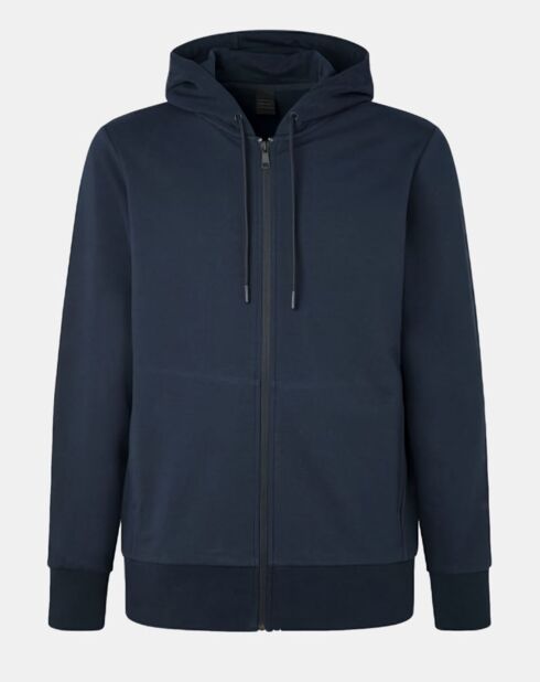 Sweat Hood zippé Mix bleu marine