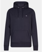 Sweat Hood uni bleu foncé