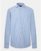 Chemise Slim Fit à rayures bleu clair