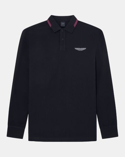 Polo Regular Fit manches longues Aston Martin Racing noir