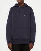 Sweat Hood uni bleu foncé