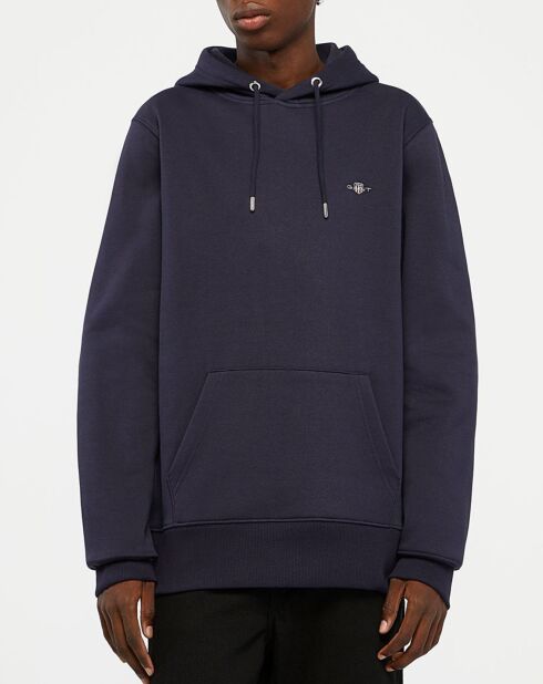 Sweat Hood uni bleu foncé