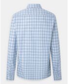 Chemise Slim Fit Oxford à carreaux bleu/blanc