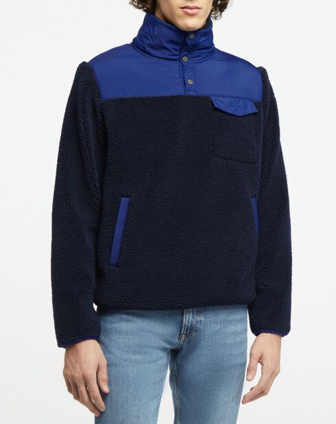 Veste Polaire 1/2 Zip bleue