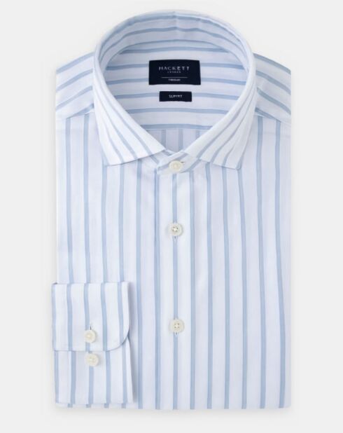 Chemise Slim Fit Smart à rayures bleu/blanc