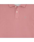 Polo Slim Fit uni Piqué rose