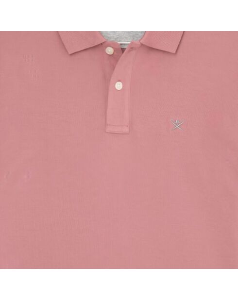 Polo Slim Fit uni Piqué rose