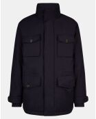 Parka en Flanelle bleu marine