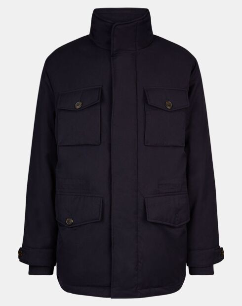 Parka en Flanelle bleu marine