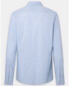 Chemise Slim Fit à carreaux bleue