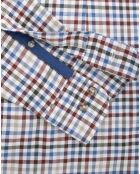 Chemise Slim Fit en Flanelle Vichy multicolore