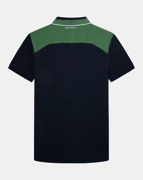 Polo Regular Fit Aston Martin Racing Colorblok bleu foncé/vert