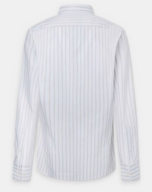 Chemise Slim Fit à rayures Smart écrue