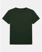 T-Shirt manches courtes uni Pima vert foncé