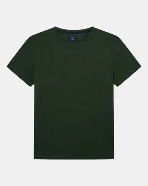 T-Shirt manches courtes uni Pima vert foncé