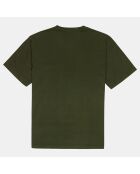 T-Shirt 100% Coton Bio Basic Pocket Label vert foncé