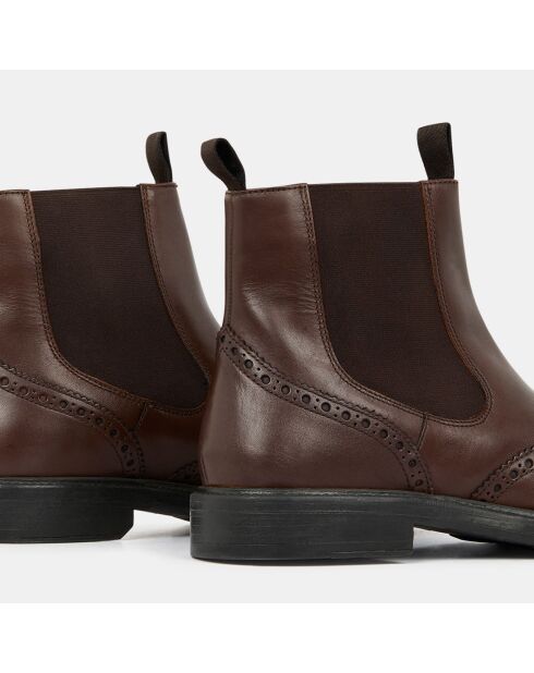 Chelsea boots en Cuir Tiberio cognac