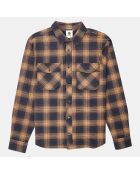 Chemise en Flanelle Tacoma Classic à carreaux bleu marine/marron