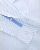 Chemise Regular Fit Washed Soft à rayures bleu clair