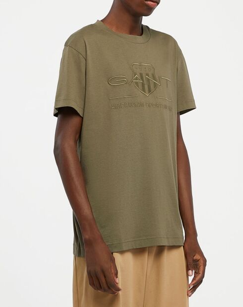 T-Shirt manches courtes Uni Blaosn Brodé T/T kaki