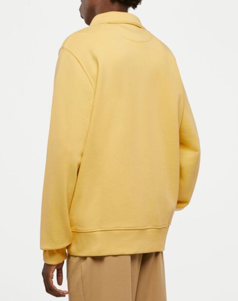 Sweat 1/2 Zip uni jaune