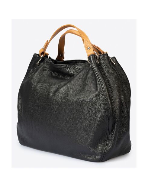 Sac à main en Cuir Azalea noir - 33x16x28 cm