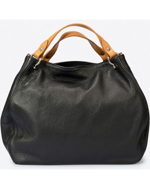 Sac à main en Cuir Azalea noir - 33x16x28 cm