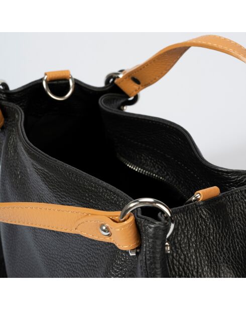 Sac à main en Cuir Azalea noir - 33x16x28 cm