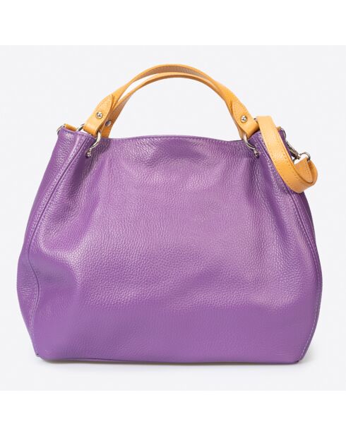 Sac à main en Cuir Azalea violet - 33x16x28 cm