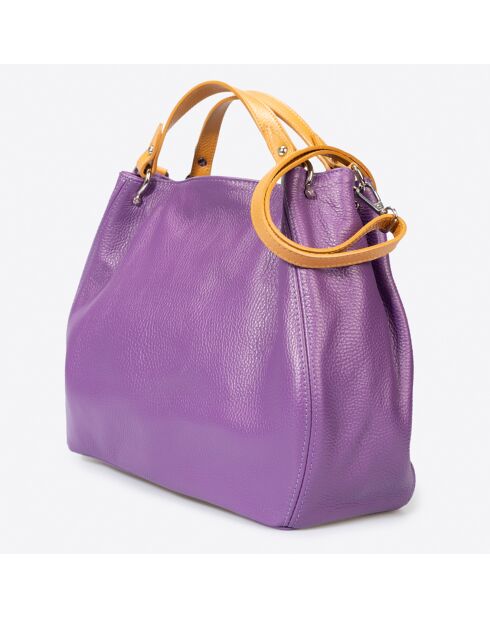 Sac à main en Cuir Azalea violet - 33x16x28 cm