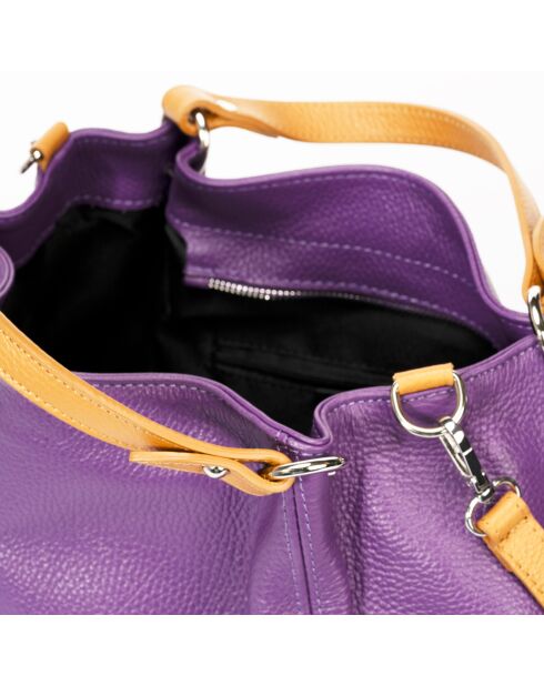 Sac à main en Cuir Azalea violet - 33x16x28 cm