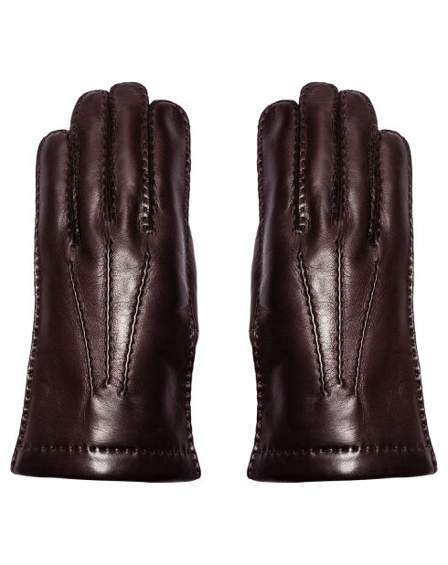 Gants en Cuir d'Agneau doublure Cachemire Edouard bronzage Londres