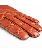 Gants en Cuir d'Agneau doublure Soie Happia terre