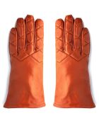 Gants en Cuir d'Agneau doublure Soie Happia terre